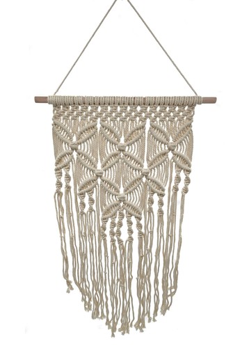 Makramee wandbehang beige - makramee,