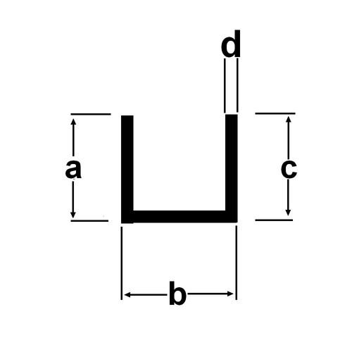 Alu profil aluprofil - u-profil,